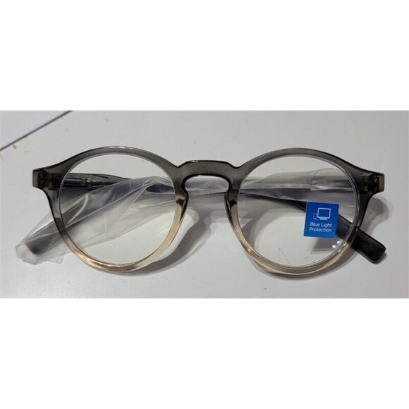 EyeKepper Sheer Gray 1.75 Round Frame Anti Blue Light Reading Glasses 113249 - Picture 1 of 3